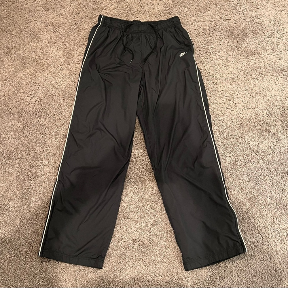 Nike Men Black Baggy Windbreaker Sweatpants XL